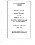 Union Switch &amp; Signal M-2 Electric Switch Movement Instruction | AI Chat &amp; PDF Download