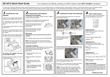 XE-A212 Quick Start Guide | Manualzz