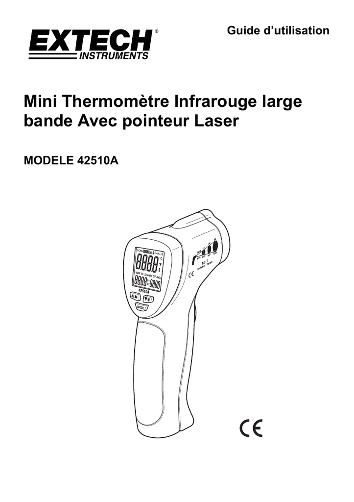 Extech 42545 : Thermomètre IR haute température