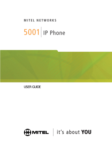 User manual | Mitel 5001 IP Rel 3-2 Phone User Guide | Manualzz
