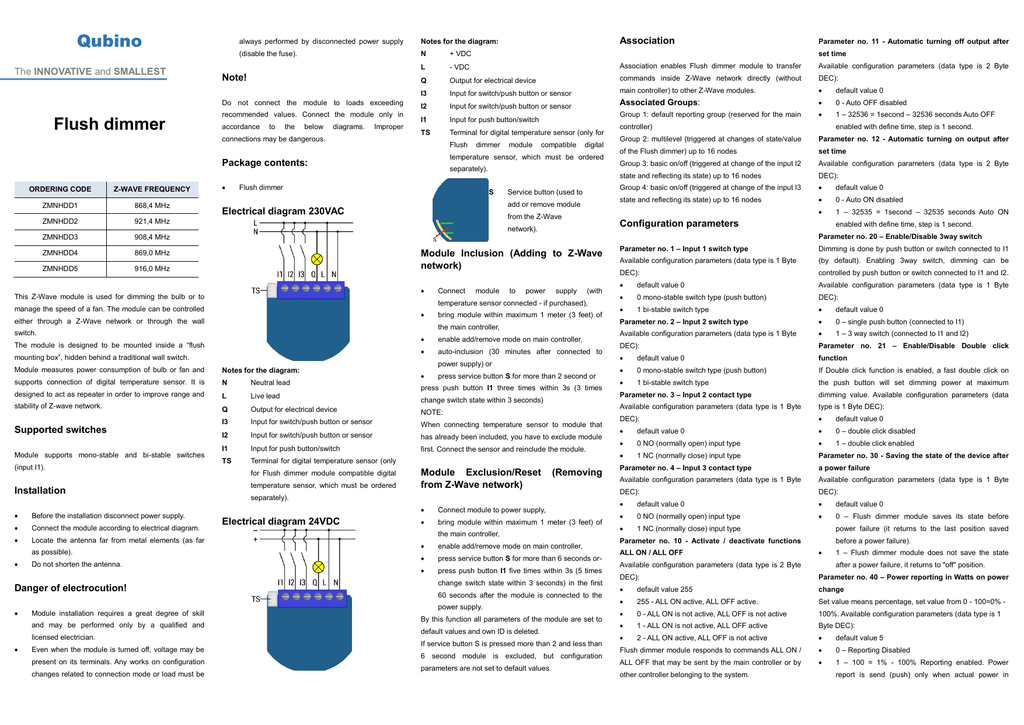 Qubino flush dimmer gen5 manual