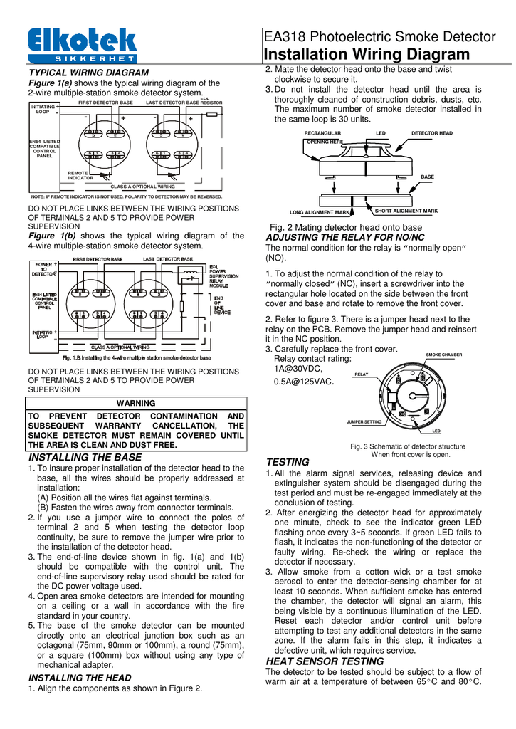 Smoke Detector Wiring Diagram Installation