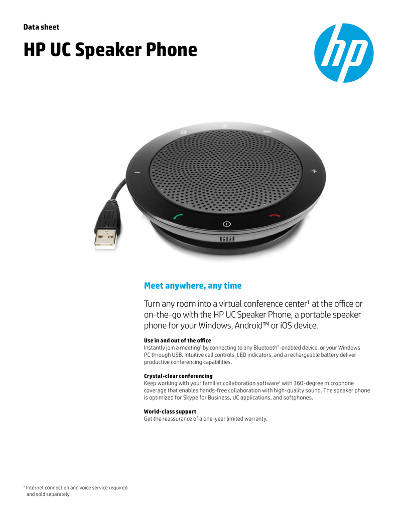 HP UC Speaker Phone | Manualzz