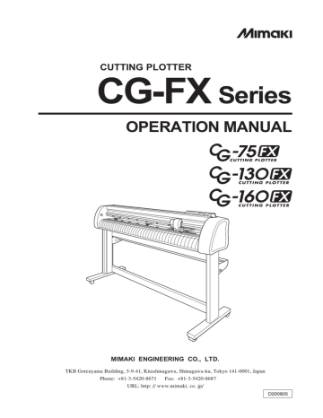 MIMAKI CG-FX Operation Manual | Manualzz