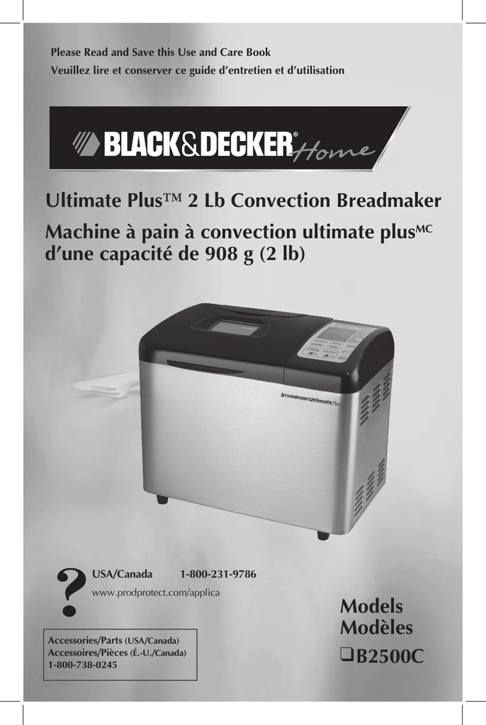 Black & Decker B2500 Ultimate Plus 2Lb Breadmaker