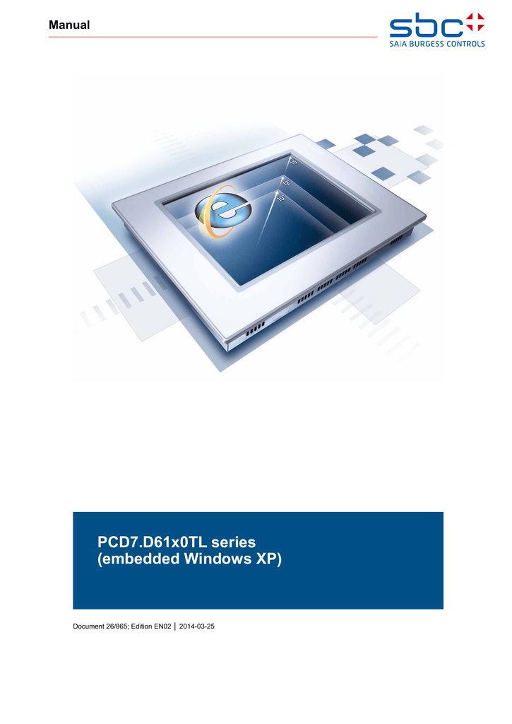 PCD7.D61x0TL series (embedded Windows XP) Manual Document 26/865