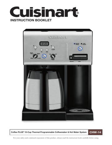 cuisinart coffee and hot water maker manual
