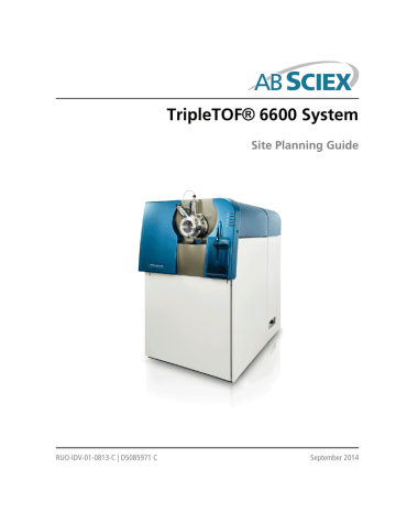 AB SCIEX TripleTOF 6600 System Site Planning Guide | Manualzz