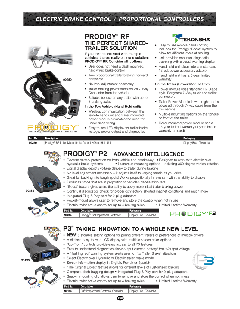 Tekonsha voyager brake controller manual