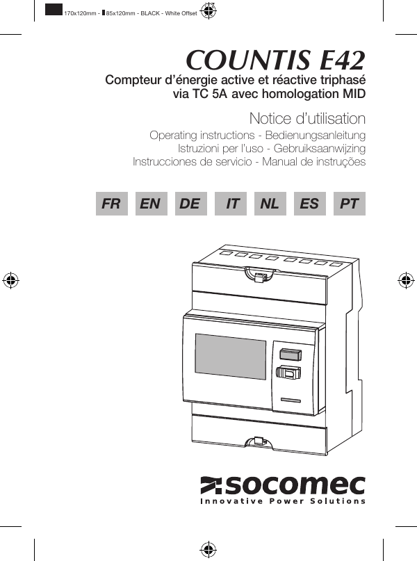 Socomec Countis E4x Operating Instructions Manualzz