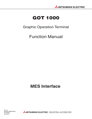 GOT1000 Series (GT15) MES Function Function Manual HMI | Manualzz