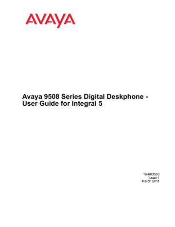 Avaya 9508 Telephone User Guide | Manualzz