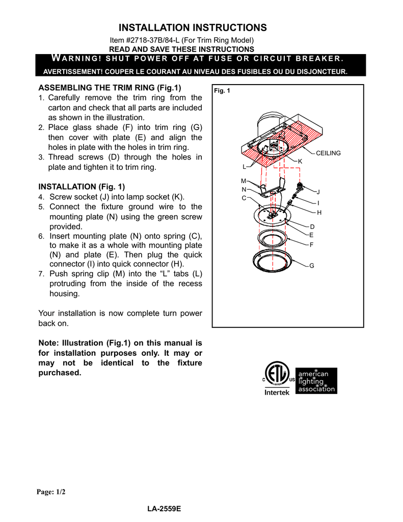 Installation Instructions W Manualzz