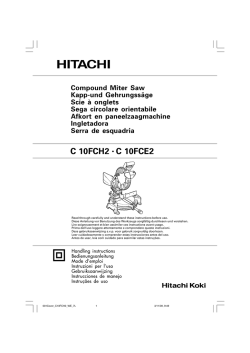Hitachi C10FCH2 - Owner's manual, User manual, instruction manual |  manualzz.com