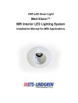 MRI LED Lighting System Med-Vizion ZXR Installation Manual