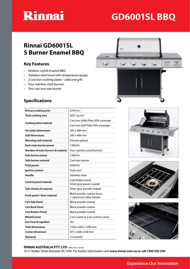 Rinnai Bbq Replacement Parts