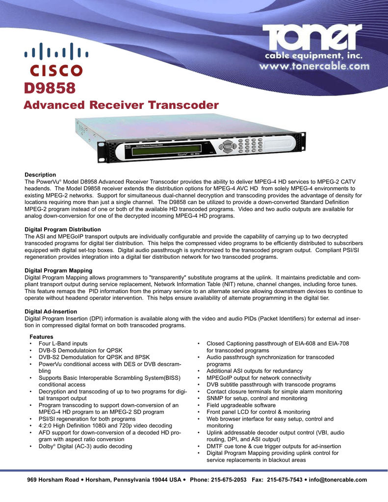 how to reprogram a cisco receiver without cable