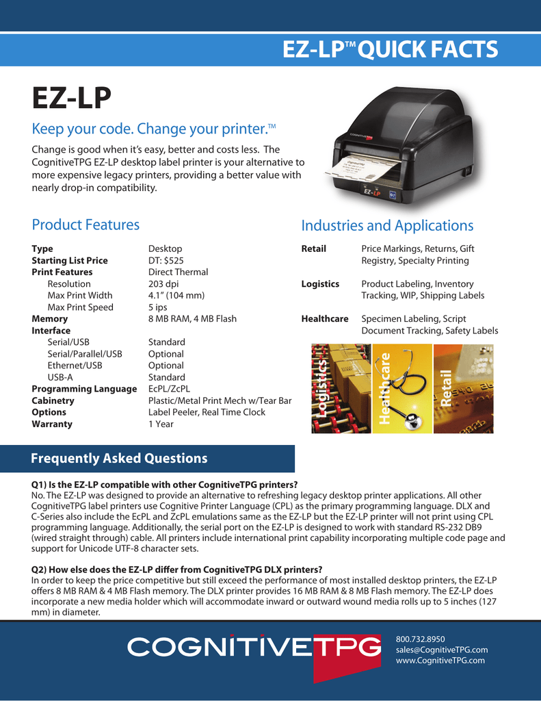 cognitivetpg printer administrator