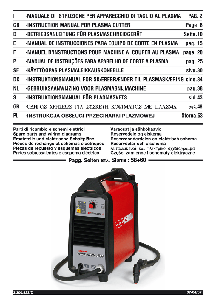 Cebora Plasma Prof 80 Manual Collection Factory | www.pinnaxis.com