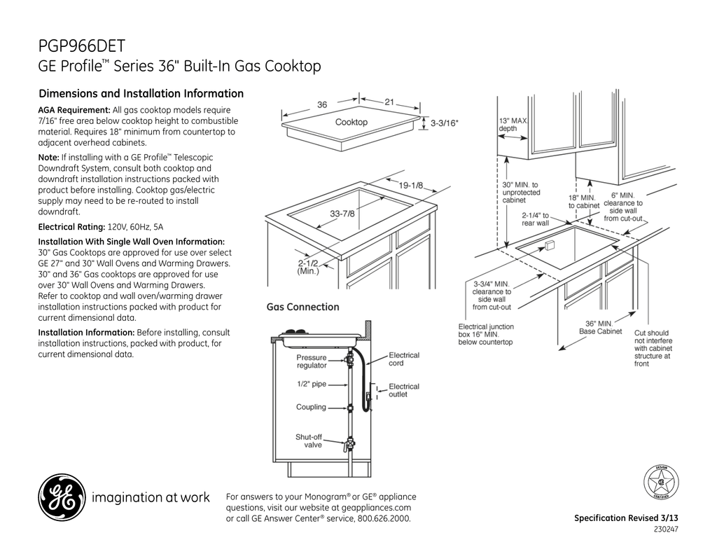 Pgp966det Ge Profile Series 36 34 Built In Gas Cooktop