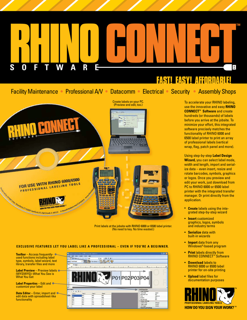 rhino 6000 software