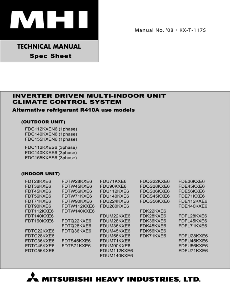 Mitsubishi Kx6 Technical Manual Spec Sheet Eng Manualzz