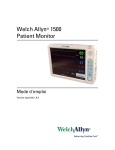 Manuel Utilisateur Moniteur Patient 1500 Patient Monitor