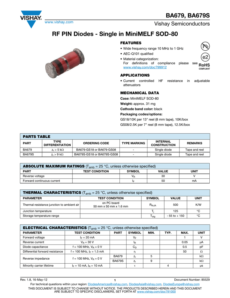 10 x BA679 Pin Diode