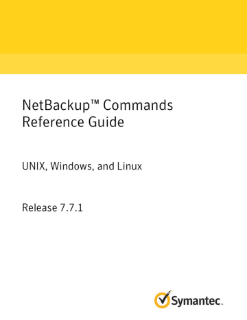 Backup Mands Reference Guide Unix Windows And Linux Release 7 7 1 Manualzz