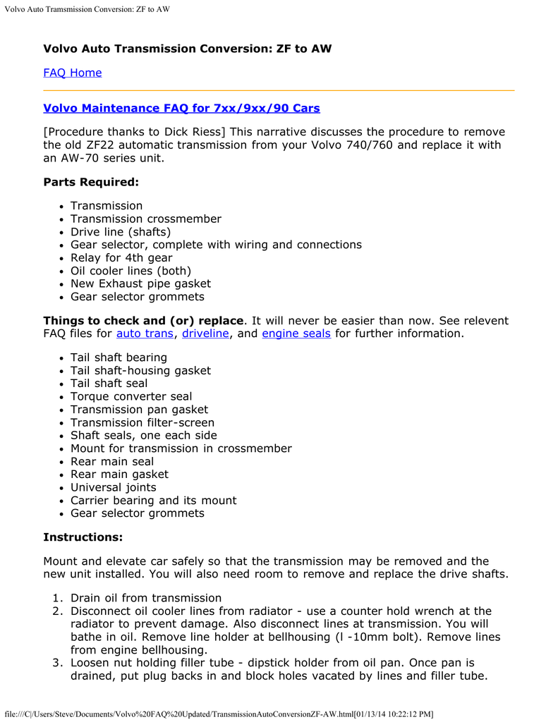 Zf Transmission Oil Application Chart