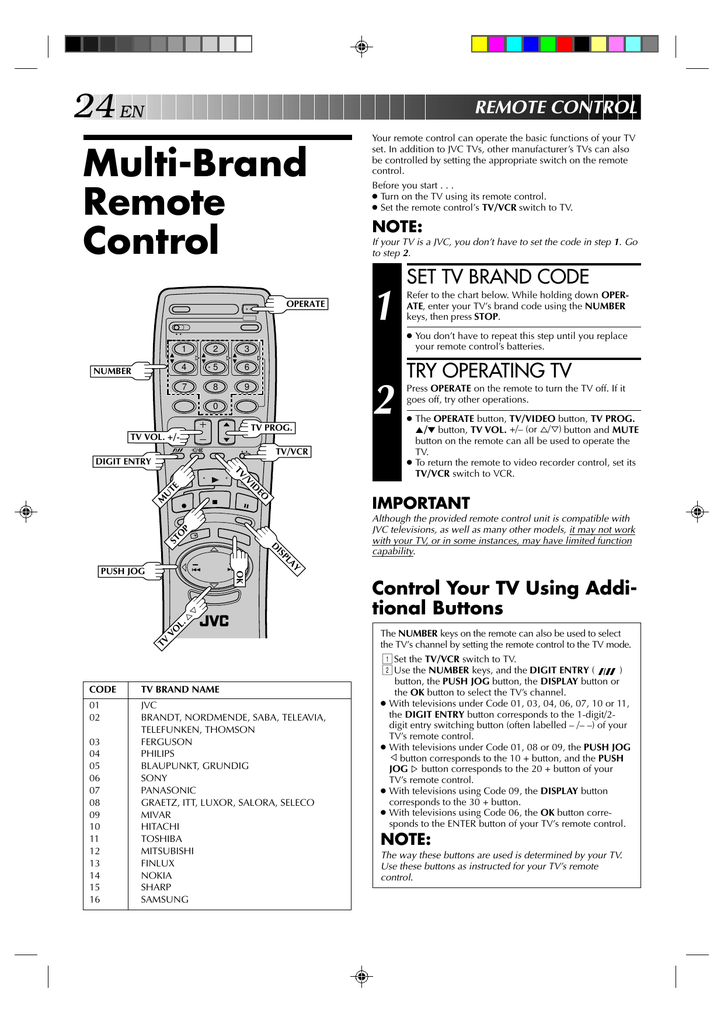 Multi Brand 24 Manualzz