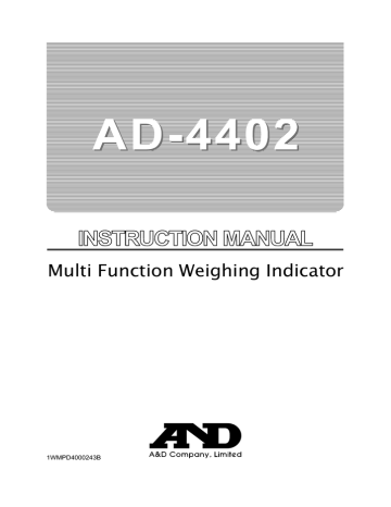 AND AD-4402 Instruction manual | Manualzz