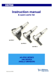 UNITOR AG-PRO 7, AG-PRO 5, AG-PRO 4 Angle Grinders Instruction Manual