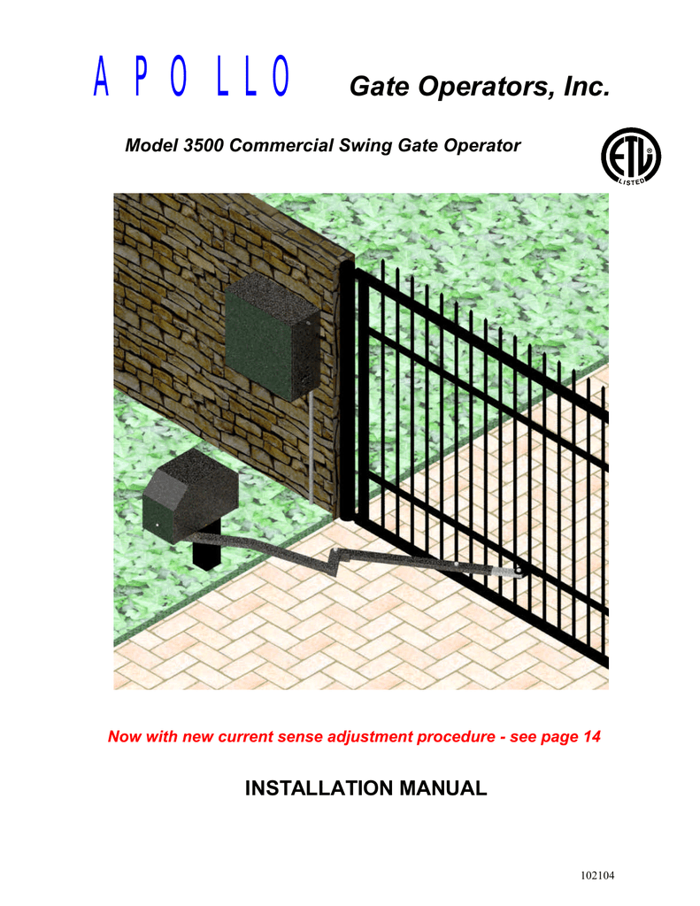 Apollo Gate Operators Inc Installation Manual Manualzz Com