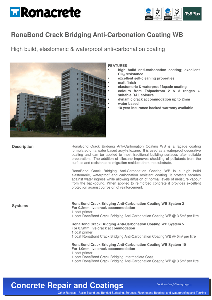 Features High Build Anti Carbonation Coating Excellent Co Resistance Manualzz