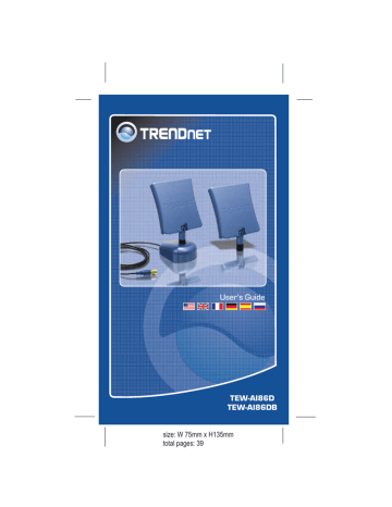 Trendnet TEW-AI86DB Dual-Band 11a/g 8/6dBi Indoor Directional Antenna User guide | Manualzz