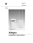Security System Allegro 60-874-95R Installation Instructions