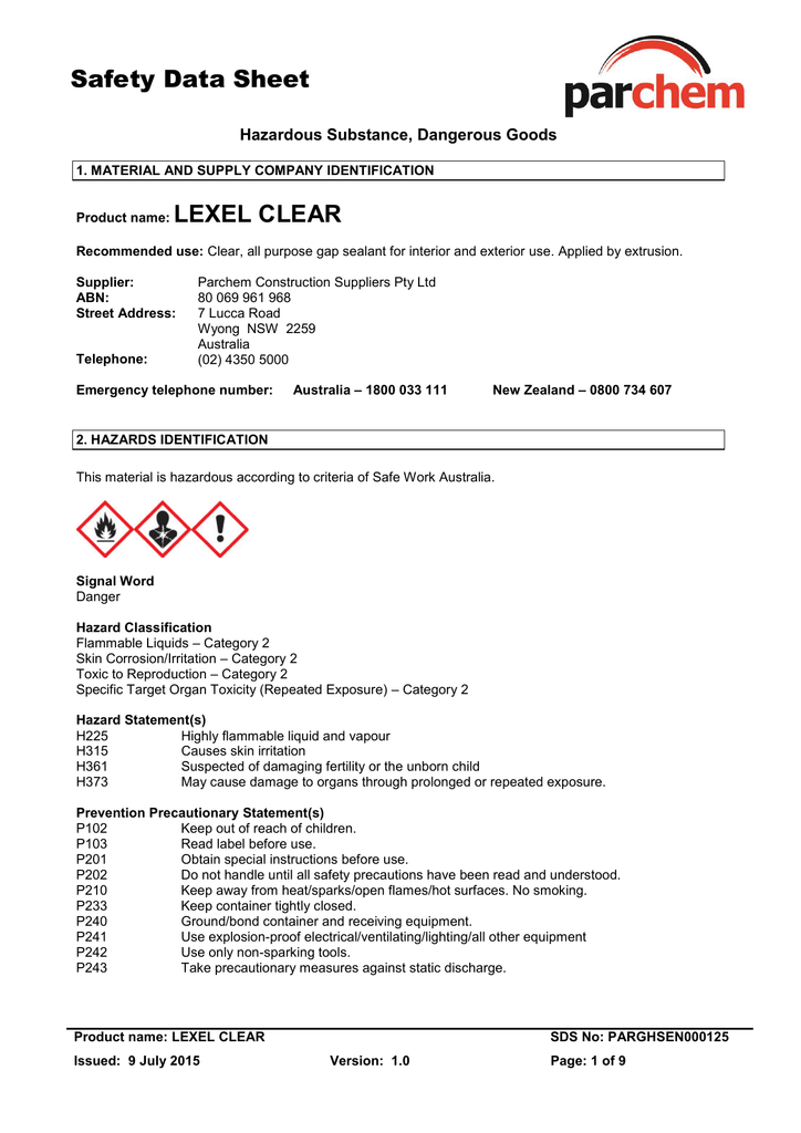 LEXEL CLEAR SDS Manualzz