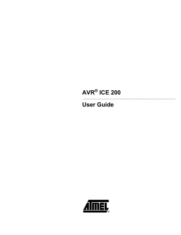 Atmel Ice 200 User Guide Manualzz