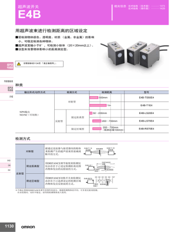 E4b 用超声波束进行检测距离的区域设定超声波开关种类 Manualzz