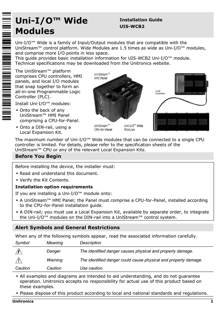 Unitronics UIS-WCB2 I//O module