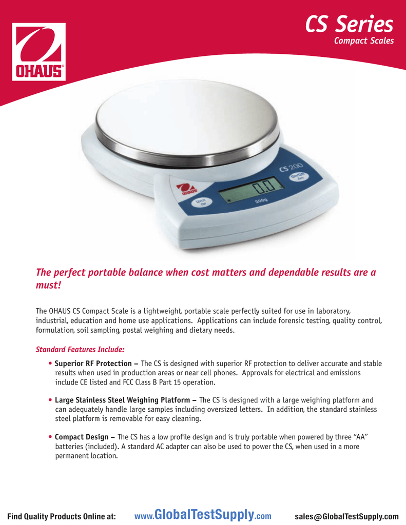 Ohaus Portable Balance CS 2000 g x 1 g 1