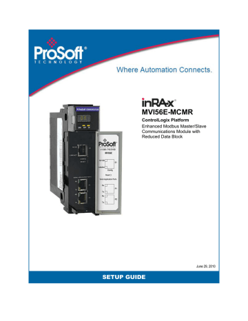 ProSoft Technology MVI56E-MCMR ProductsControlLogix Enhanced Modbus ...