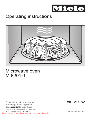 Miele M 8201-1 Microwave User Guide Manual | Manualzz