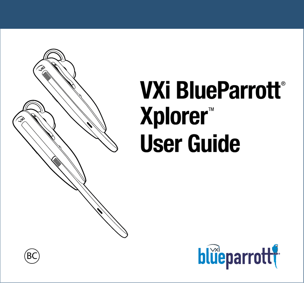 blueparrott xplorer