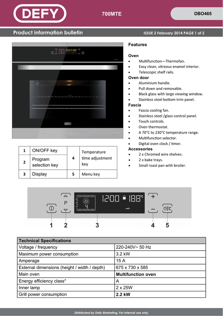 defy 631t thermofan manual