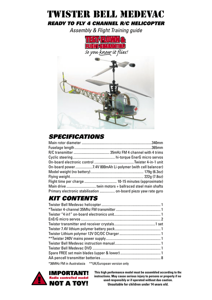 twister medevac rc helicopter