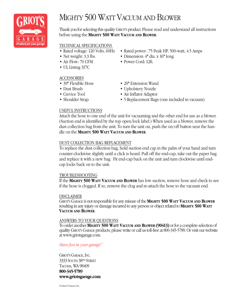 Mighty Sprayer Manual Mighty Sprayer Manual