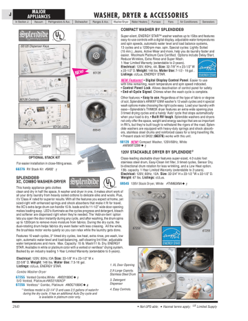 Splendide WDC7100XC Washer-Dryer Combo - Ventless, Platinum