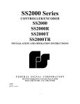 Siren Controller SS2000 Series Installation and Operation Instructions